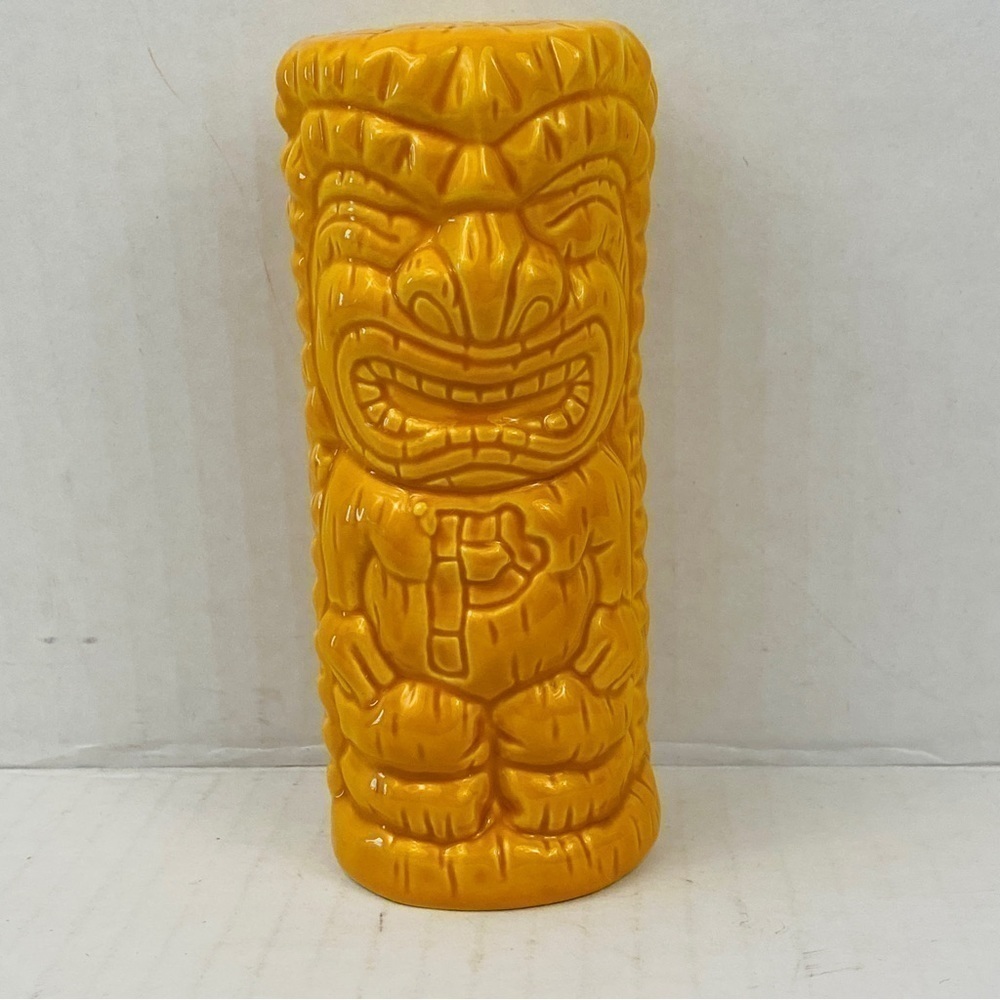 𝅺TIKI pepper shaker yellow mustard Hawaiian Tiki Idol single one only